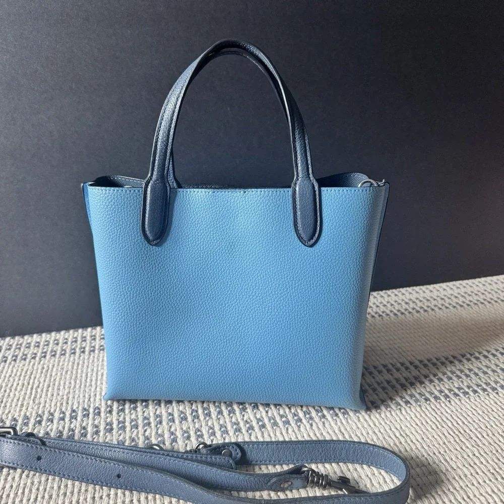 NWT COACH Willow 24 Tote Pool Multi Blue Silver Tone Hardware Leather C8561